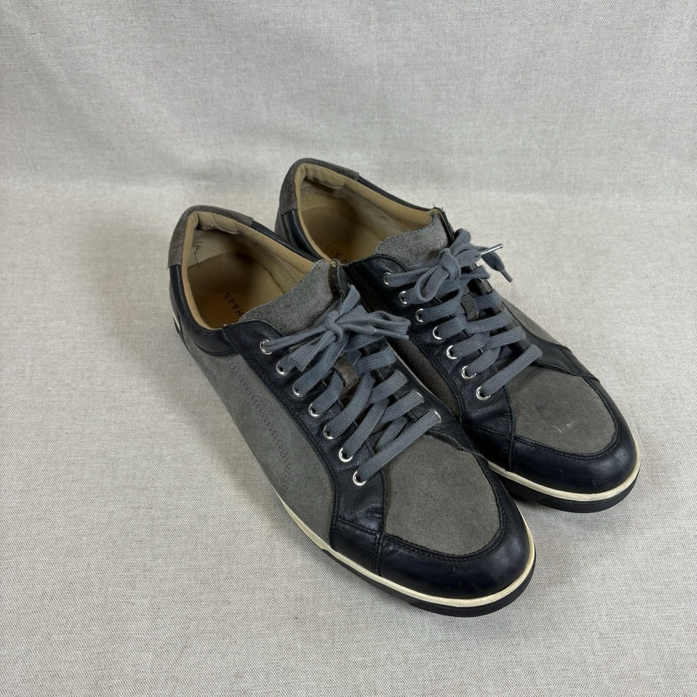 Cole Haan Black Leather Vartan Sport Canvas Sneakers Size 14 C12714‎